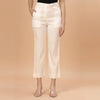 Cream Rayon Textured Pant
