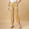 Beige Stripe Lycra Trouser