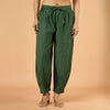 Mint-Green Satin Slub Sweat Pant