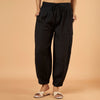 Black Satin Slub Sweat Pant