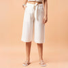 Off-White Linen Slub Culottes