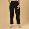 Black Linen Slub Pant