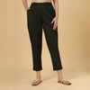 Bottle-Green Linen Pant