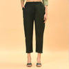 Bottle-Green Linen Lace Pant