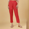 Candy-Red Linen Pant #PlusForYou