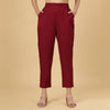 Maroon Linen Pant