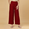 Maroon Rayon Pintucks  Palazzo