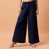 Navy-Blue Rayon Palazzo