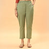 Olive-Green Linen Lace Pant