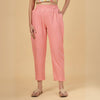Peach Linen Slub Pant