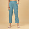 Sapphire Blue Linen Slub Pant
