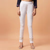 White Cigarette  Lycra Lace Pant