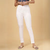 White Ciggratte Lycra  Pant