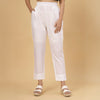 White Linen Pintucks pant #PlusForYou