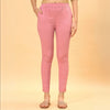 Wild-Orchid Cigarette Lycra Embroidered Pant