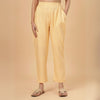 Yellow Linen Slub Pant