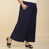 Navy-Blue Rayon Palazzo #PlusForYou
