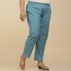 Sapphire-Blue Linen Lace Pant #PlusForYou