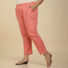 Peach-Linen Lace Pant #PlusForYou