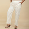 Cream Linen Lace Pant #PlusForYou