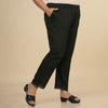 Bottle-Green Linen Lace Pant #PlusForYou