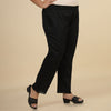 Black Linen Lace Pant #PlusForYou