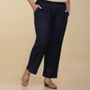 Navy-Blue Rayon Pant #PlusForYou
