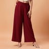Maroon Rayon Palazzo